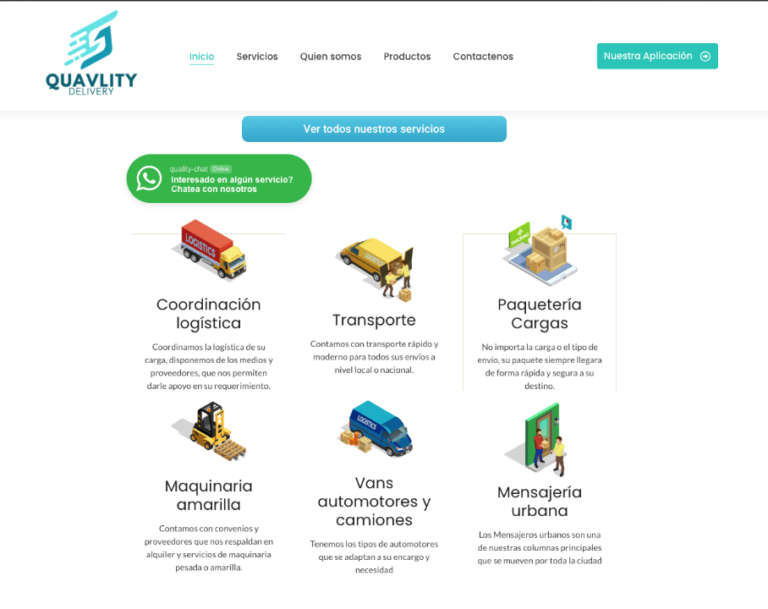 Web Portal QuavlityDelivery, respaldo para la aplicación QuavlityD - empresa de mensajería y servicios de transporte <br> <a href="https://quavlitydelivery.com">Visita el sitio QuavlityDelivery</a><br>
<a href="https://play.google.com/store/apps/details?id=com.quavlity.app&hl=en-US&ah=6USxB08N0hIb8vJVbMUbiQAxN58">Descarga la App QuavlityDelivery</a>
